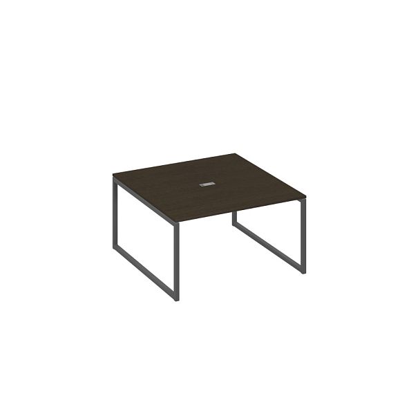 Переговорный стол 140 на металлокаркасе QUATTRO A4 А4 Б4 135 БП венге / металлокаркас антрацит - Вид 1