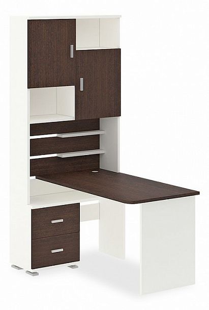 Стол компьютерный Домино СР-720/140 Белый/Венге левый - Вид 1