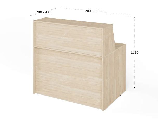 ЛАЙТ / LIGHT RLG066-8x7 Блок ресепшн 80x70x125 Дуб Сонома - Вид 3