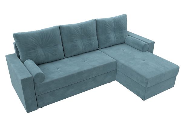 Диван угловой Верона Лайт угол правый (полностью велюр бирюзовый) - Вид 5