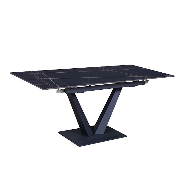 Стол раскладной Малибу (120+30+30), керамика матовая Black Gold - Вид 7