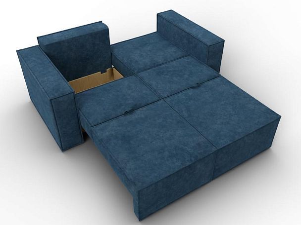 Диван прямой Куба мини Велюр синий - Вид 9