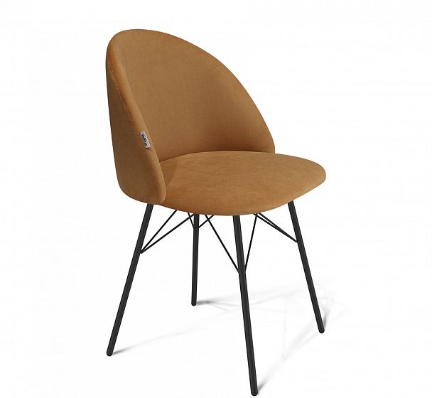 Стул Sheffilton SHT-ST35/S64 горчичный/черный муар - Вид 2