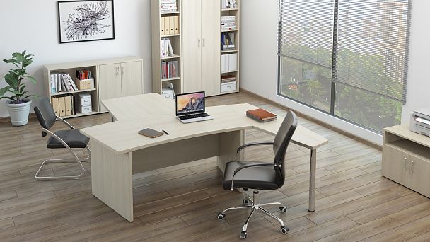 Стол для переговоров Grand 210x100x75 тёмный дуб - Вид 3