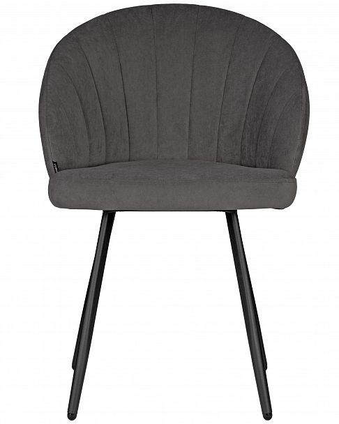 Стул обеденный DOBRIN NAOMI (ЭМАЛЬ ЧЕРНЫЙ МУАР велюр Catania Chocolate) - Вид 6