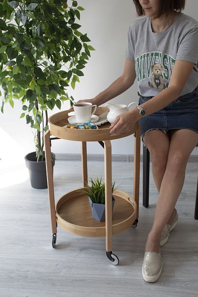 Сервировочный cтолик Sheffilton SHT-CT63 прозрачный лак - Вид 8