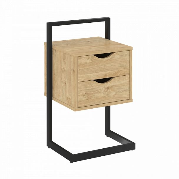 Тумба приставная "Loft"  VR.L-PY2 Тиквуд Светлый/Черный - Вид 1