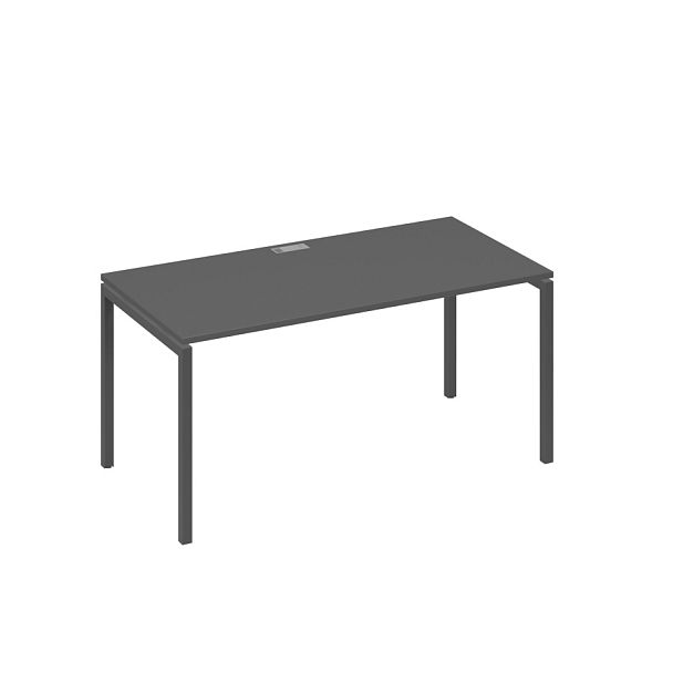 Стол письменный на металлокаркасе DUE A4 А4 Б2 025 БП антрацит премиум / металлокаркас антрацит - Вид 1