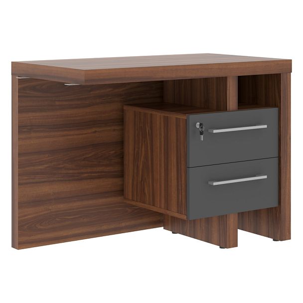 Тумба приставная стола правого ZCRT 1055.A(R) Антрацит/Орех Даллас 1000х550х745 ZENN - Вид 1