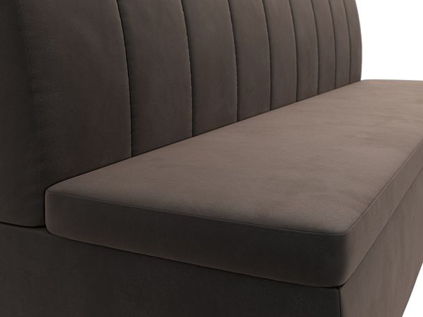 Кухонный прямой диван Кантри (полностью велюр коричневый) - Вид 4