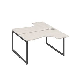 Рабочая станция каркас QUATTRO столы Классика (2х140) A4 А4 Б4 181 БП дуб / металлокаркас антрацит - Фото предпросмотра