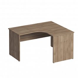 Стол эргономичный правый "Комфорт" К 124 дуб шамони темный - Фото предпросмотра