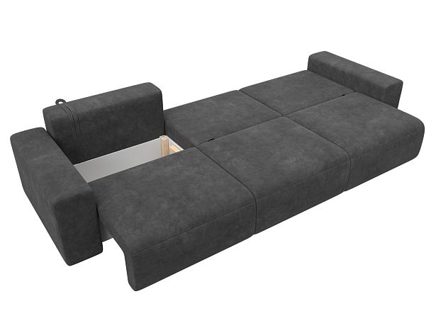 Диван прямой Лига-036 НПБ Классик Лонг Велюр серый - Вид 9