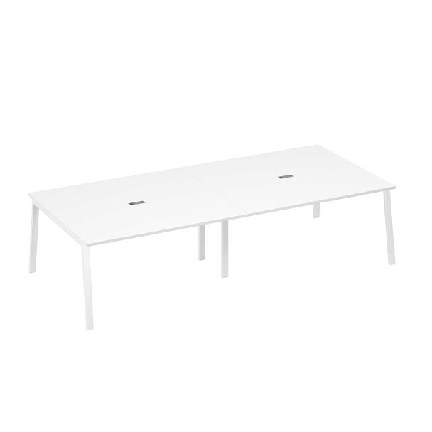 Стол 320x144 для переговоров ножки TRE A4 А4 Б3 136-2 БП белый премиум / металлокаркас белый - Вид 1