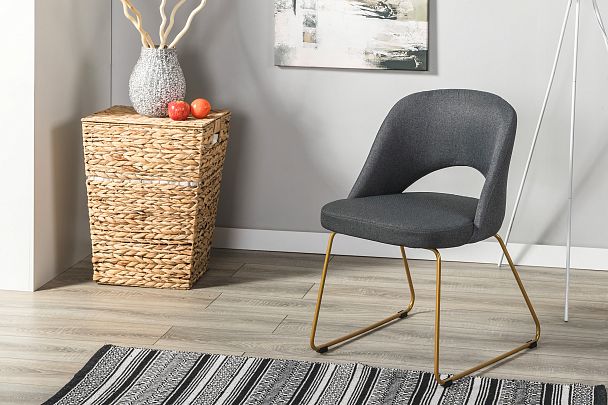 Стул Lars тёмно-серый/Линк золото - Вид 14