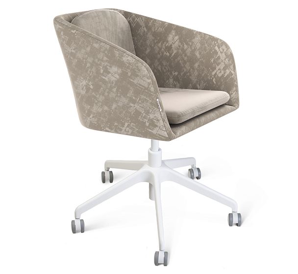 Стул подъемно-поворотный Sheffilton SHT-ST43-1/S154 карамельный латте/белый - Вид 2