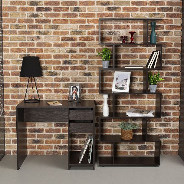 Стол письменный/компьютерный BRABIX "Scandi CD-017", 900х450х750 мм, 2 ящика, венге, 641896, ЦБ013706-3 - Вид 15