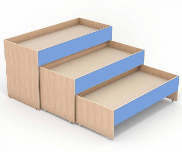 Кровать 3-х ярусная выдвижная "715" - Вид 1