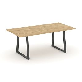 Style Project Direct Direct Стол переговорный SN-6T1.SPRG-198.3 Тиквуд Светлый/Металл Антрацит 1980*980*750 - Фото предпросмотра