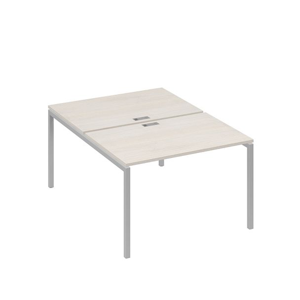 Рабочая станция (2х120) на каркасе DUE A4 А4 Б2 176 БП дуб / металлокаркас серый - Вид 1