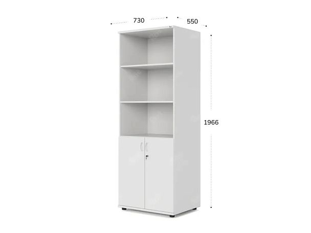 UNITY РШК-02Г БЕЛЫЙ Комбинированный шкаф Прямой 730х550х1966 - Вид 1