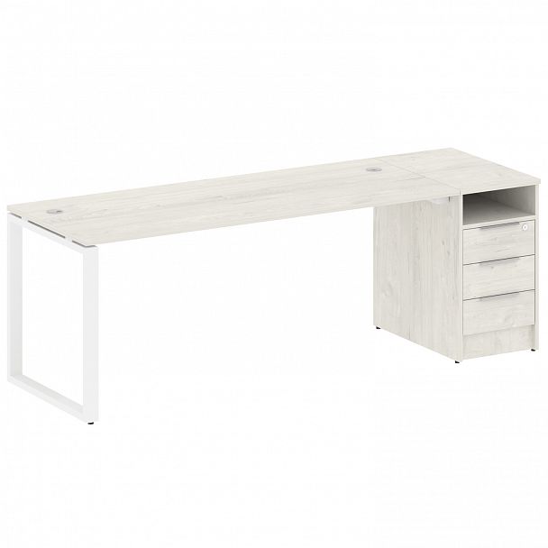 Рабочая станция "Metal System" БО.РС-СТП -1.5 дуб наварра/белый - Вид 1