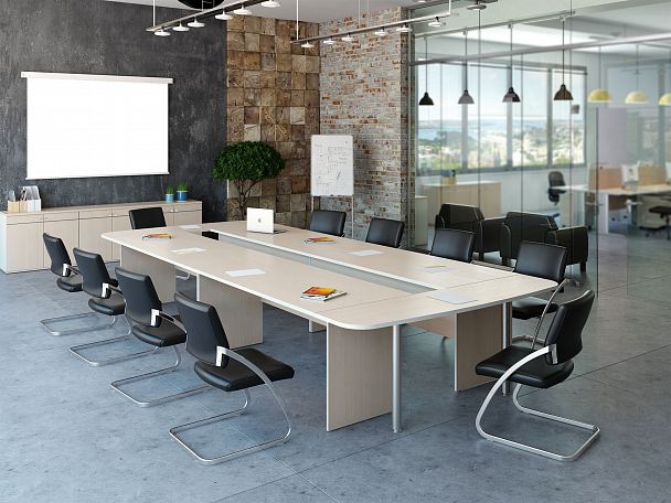 Элемент стола для переговоров Swift 180x80x75 тёмный дуб - Вид 11