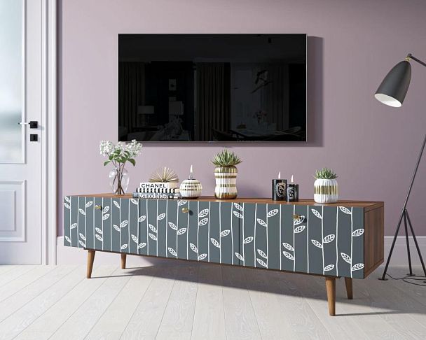 Комод Berber с ящиками низкий под TV принт 18 арт BB19/Print_18 - Вид 3