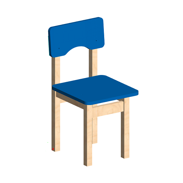 Стул детский нерег., цветной, (массив+фанера) ДСУ-031, гр.3 - Вид 1