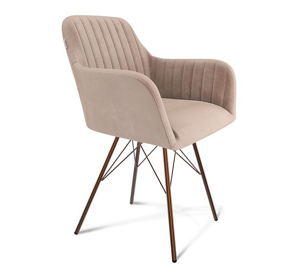 Стул Sheffilton SHT-ST38-1/S37 латте/медный металлик - Вид 2