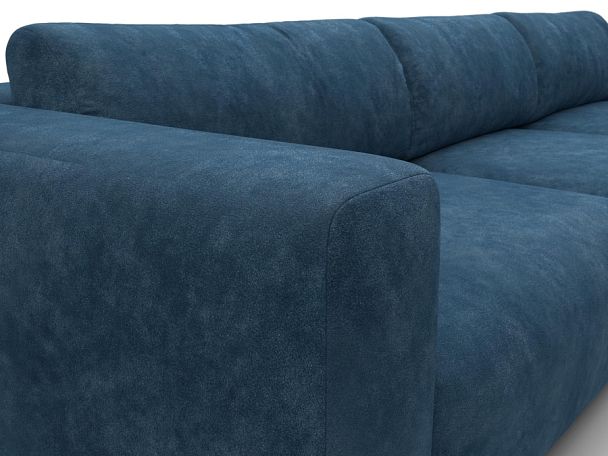 Диван угловой Лига-066 НПБ Лонг угол правый Велюр синий - Вид 4