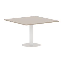 Конференц стол ПРГ-6 Мокачино/Белый 1200х1200х750 - Фото предпросмотра