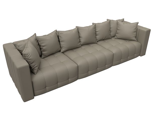 Диван прямой Лига-052 НПБ Лонг Экокожа бежевый - Вид 6