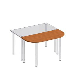 Брифинг-приставка на хромированных опорах Формула МХ ФР 433-1 ольха европейская - Фото предпросмотра