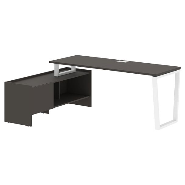 Стол с тумбой EVCT 19614 Мокко/Белый 1960х1400х750 EDIS - Вид 1