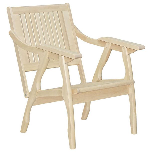 Кресло массив решётка ,Бесцветный (Лак) - Вид 1