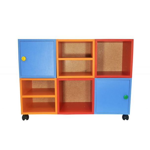 Модульный стеллаж Тетрис, пустой, ЛДСП цветной - Вид 5