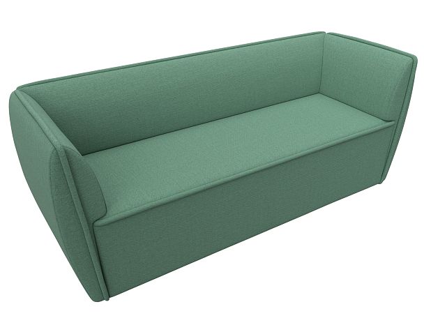 Диван кухонный прямой Бергамо 3-х местный Рогожка зеленый - Вид 5
