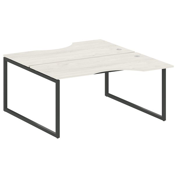 Metal System Quattro Р. ст. криволинейная на О-образном м/к 40БО.РАС-СА-2.1 Дуб наварра/Антрацит металл 1600*1835*750 - Вид 1