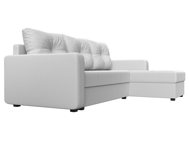 Диван угловой Ливерпуль Лайт правый угол Экокожа белый - Вид 3