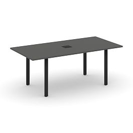 Style Project Direct Direct Стол переговорный SN-6P.SPRG-198 Антрацит/Металл Черный 1980*980*750 - Фото предпросмотра