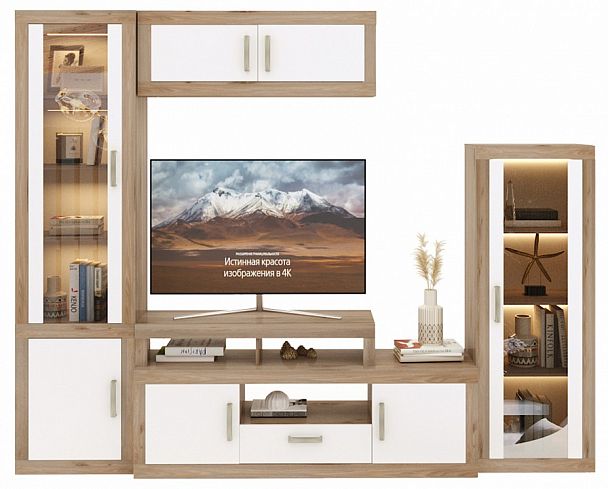 Стенка-горка Toivo ТОЙ-ГСТ 10 Белый/Нельсон - Вид 1