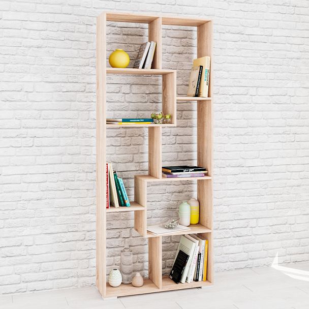 Стеллаж Ромео-8 (800*1900*250) дуб сонома - Вид 1