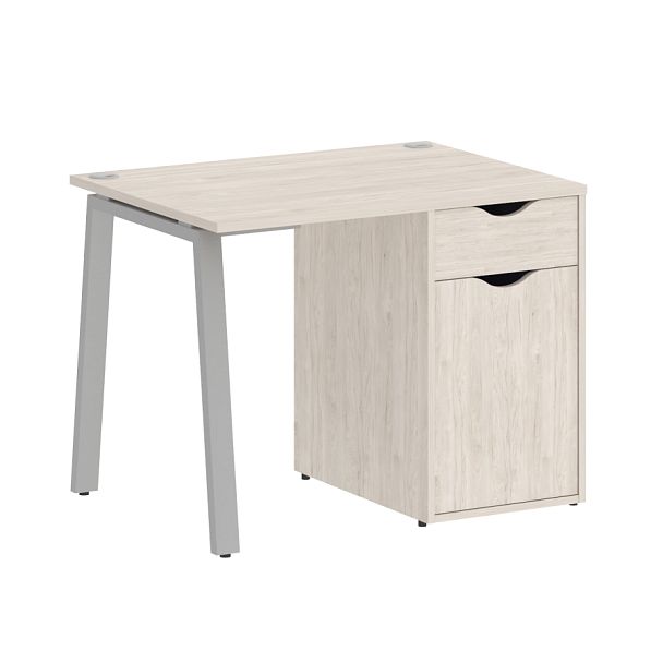 Home Office Стол письменный VR.SP-3-98.1.A Денвер светлый/Серый металл 980*720*750 - Вид 1