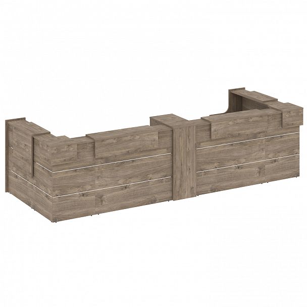 Ресепшн П-образный "Onix" O.R-K-37 тиквуд темный - Вид 2