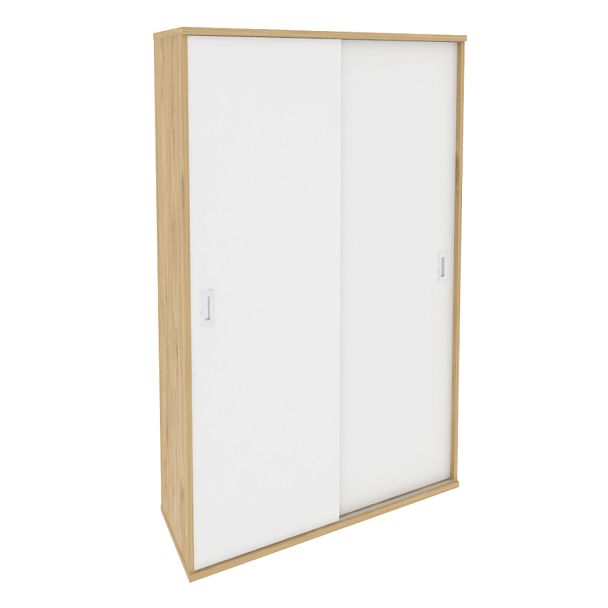 Onix Шкаф-купе с полками O.SHK-1.1 T Тиквуд светлый/Белый бриллиант 1200*420*1977 - Вид 1