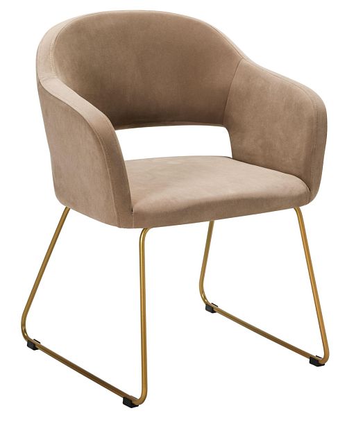 Кресло Oscar Diag beige/Линк золото - Вид 1