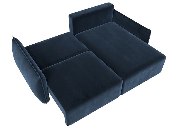 Диван угловой Лига-051 НПБ угол универсальный Велюр синий - Вид 8