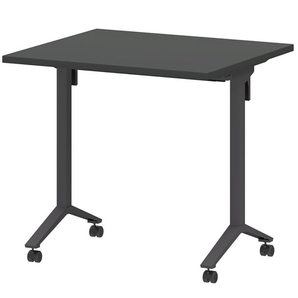 Стол мобильный складной МБ25-80.70 Графит/Антрацит 800x700x750 Моби - Вид 1