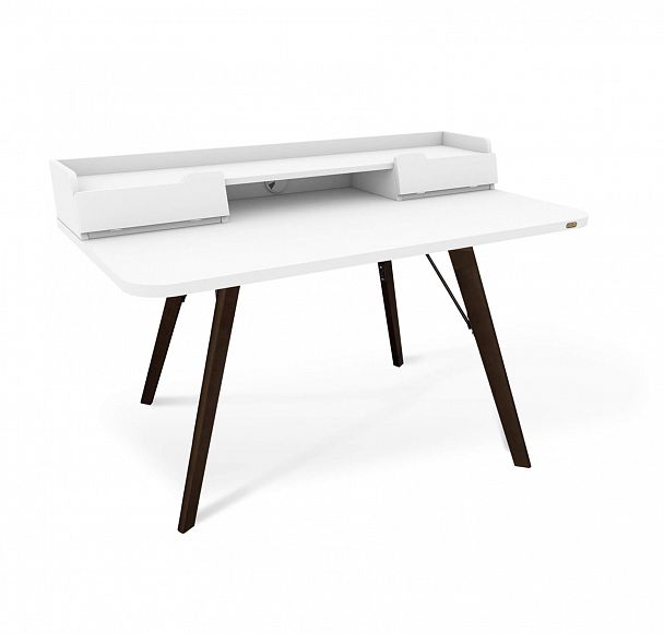 Стол рабочий Sheffilton SHT-TU9-2/TT31 120/65 ЛДСП венге/белый шагрень - Вид 2